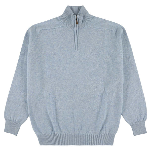 Lambswool quarter zip - Glacier