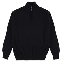 Lambswool quarter zip - Navy