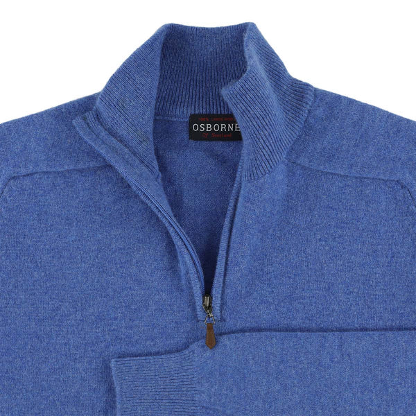 Lambswool quarter zip - River