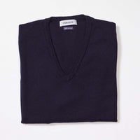 Merino V-neck women - Navy