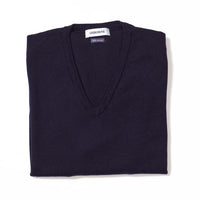 Merino V-Ausschnitt damen - Navy