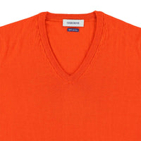 Merino V-neck women - Orange