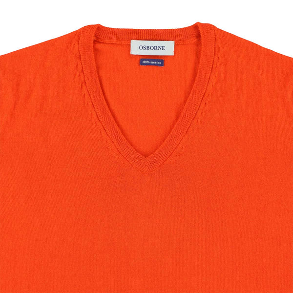 Merino V-neck women - Orange