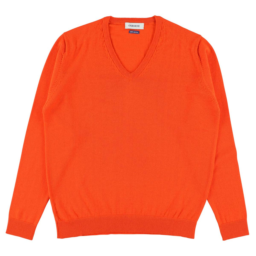 Merino V-neck women - Orange