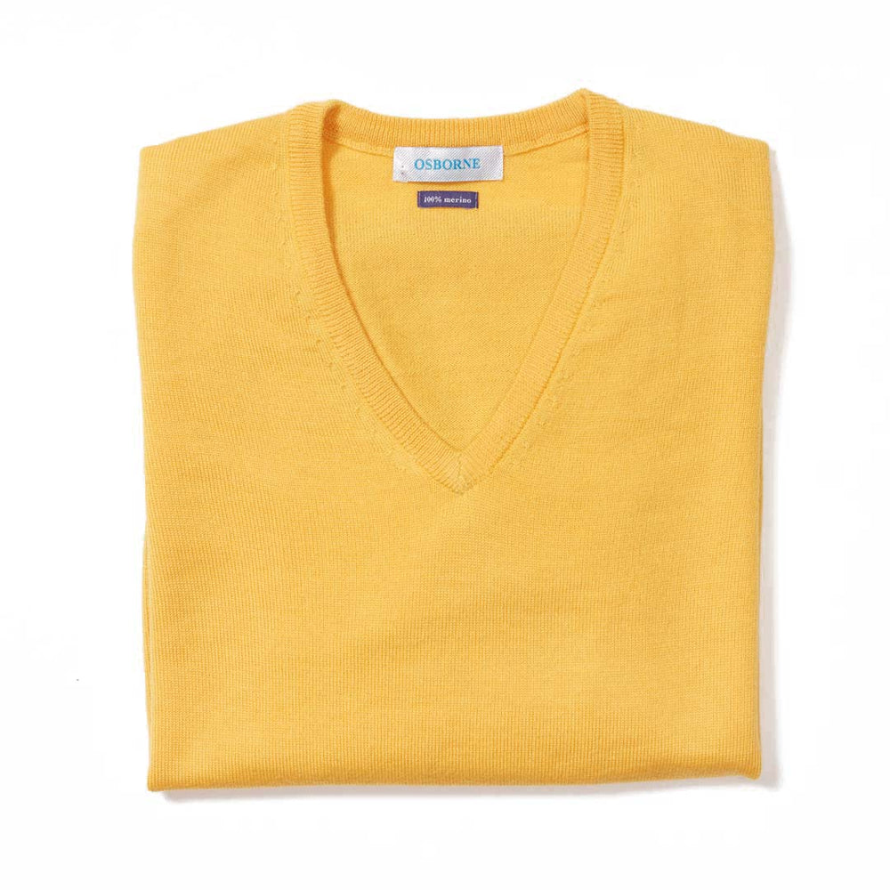 Merino V-neck women - Pamplemousse