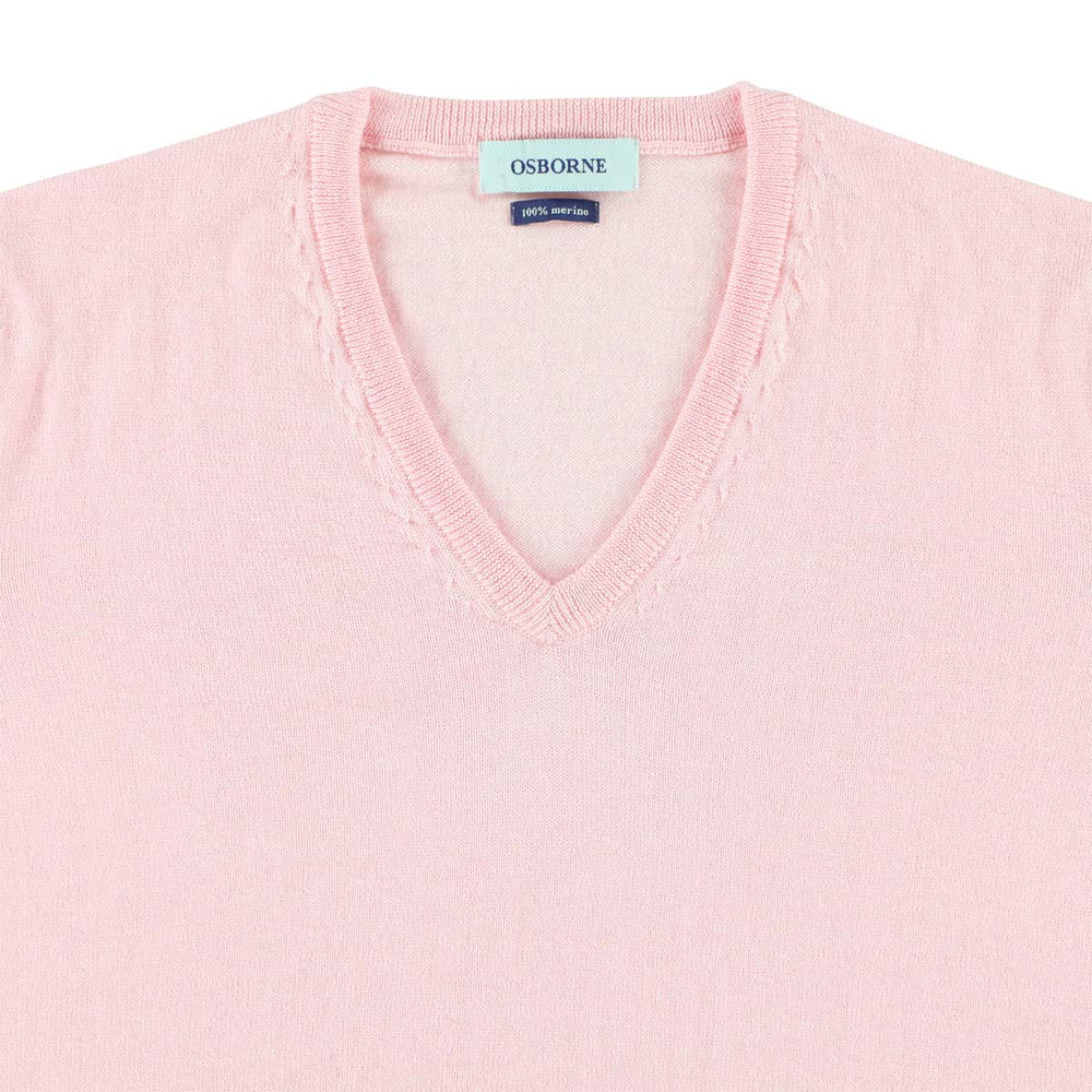 Merino V-neck women - Pink