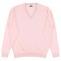 Merino V-neck women - Pink