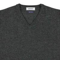 Merino V-Ausschnitt - Anthracite
