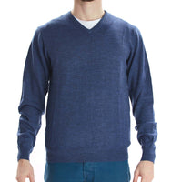 Merino V-neck - Atlantic