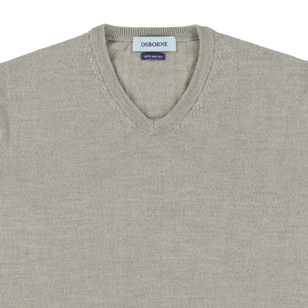 Merino V-neck - Beige