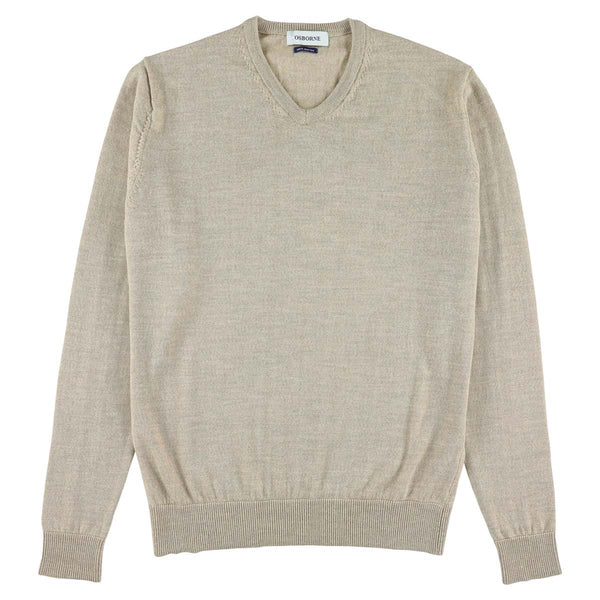 Merino V-neck - Beige