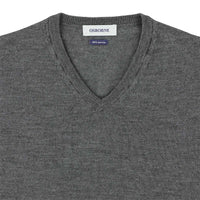 Merino V-Ausschnitt - Dark Grey