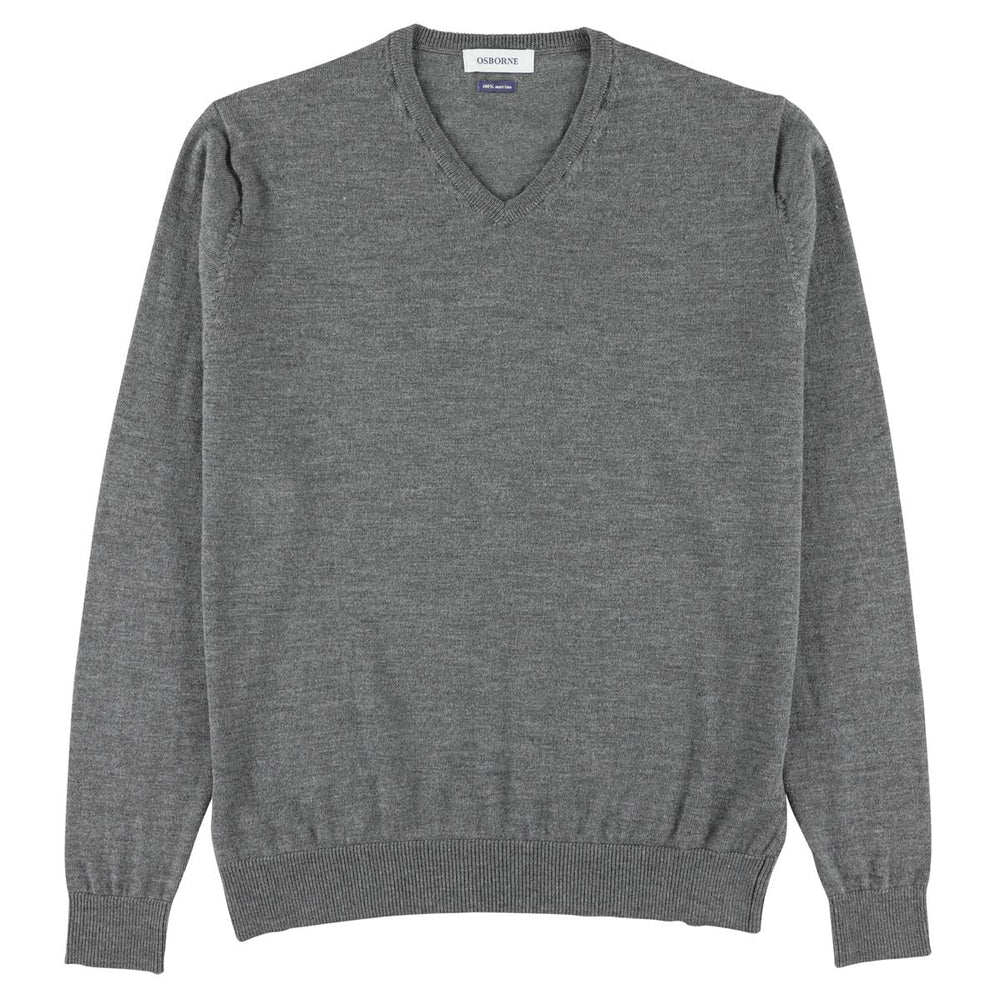 Merino V-Ausschnitt - Dark Grey