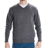 Merino V-Ausschnitt - Dark Grey
