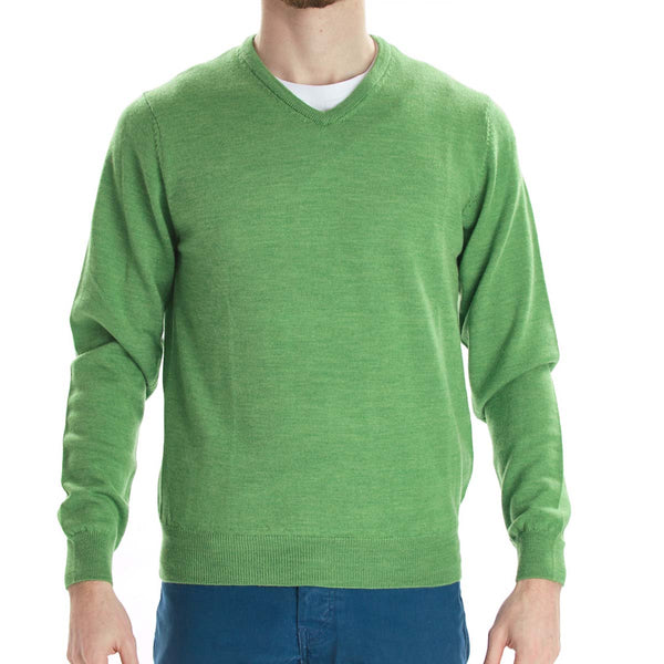 Merino V-neck - Fairway