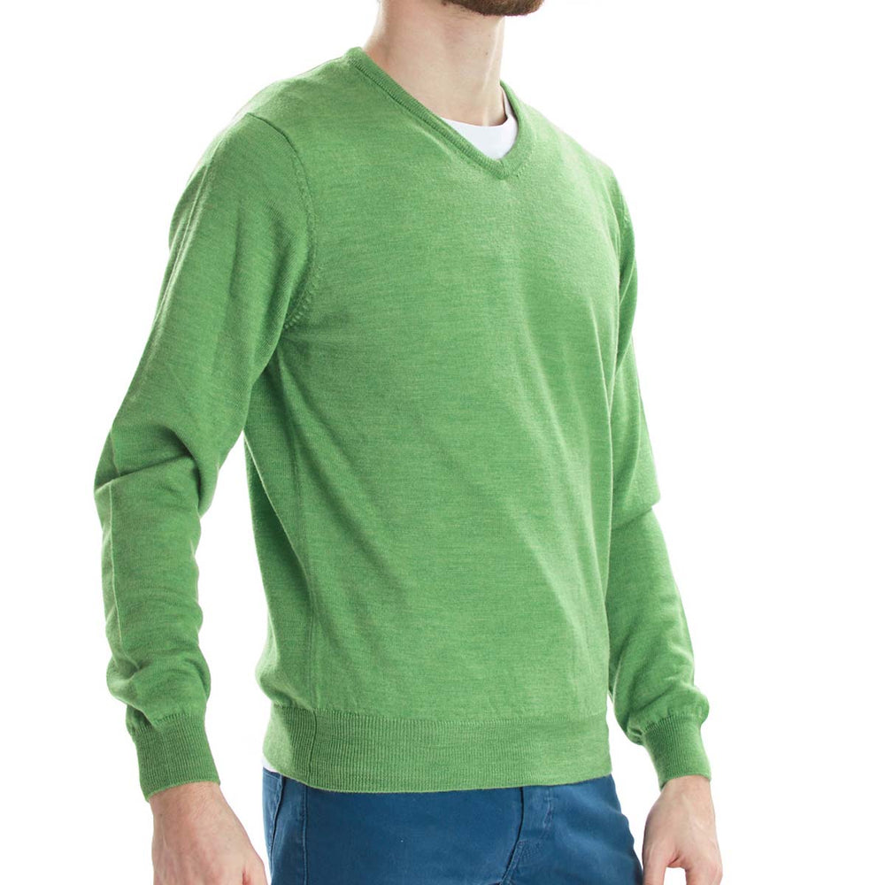 Merino V-Ausschnitt - Fairway