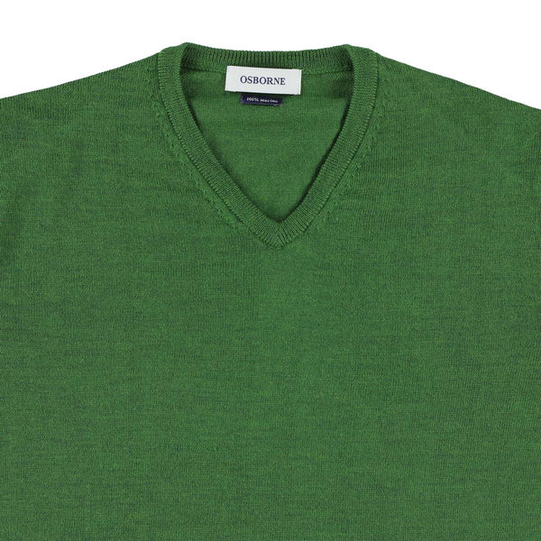 Merino V-neck - Forest