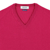 Merino V-neck - Fuchsia