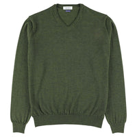 Merino V-neck - Hunter