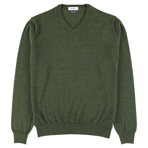 Merino V-neck - Hunter