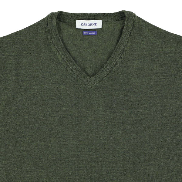 Merino V-neck - Hunter