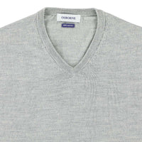 Merino V-neck - Light Grey