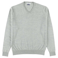 Merino V-neck - Light Grey