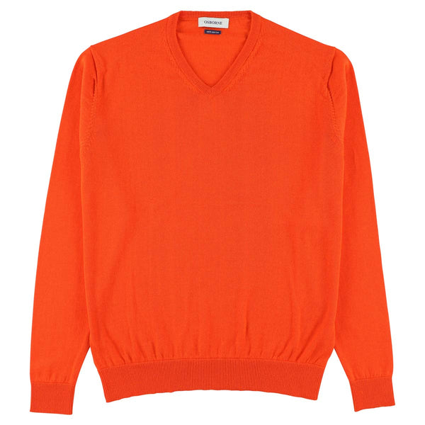 Merino collo a V - Orange
