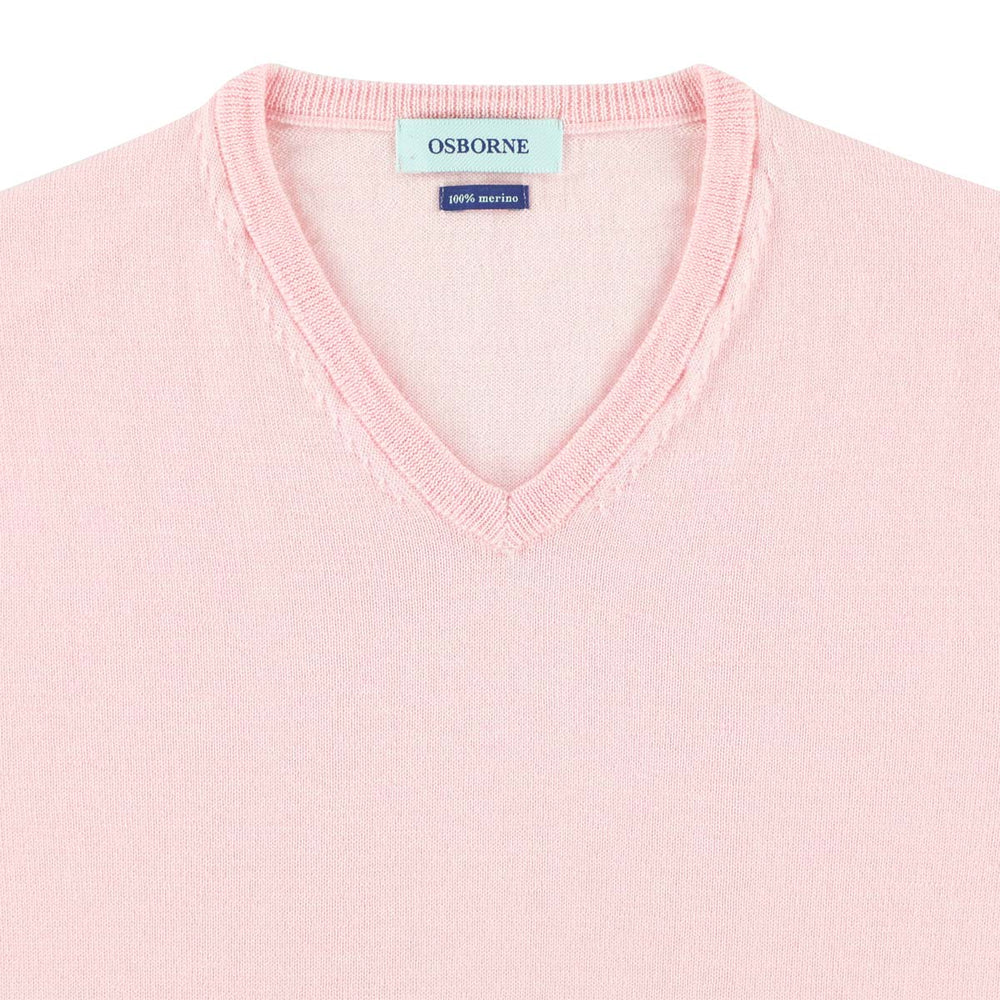Merino V-Ausschnitt - Pink