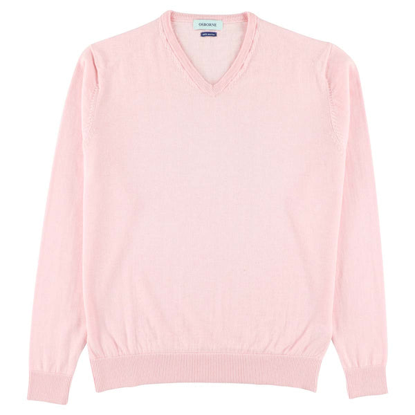 Merino collo a V - Pink