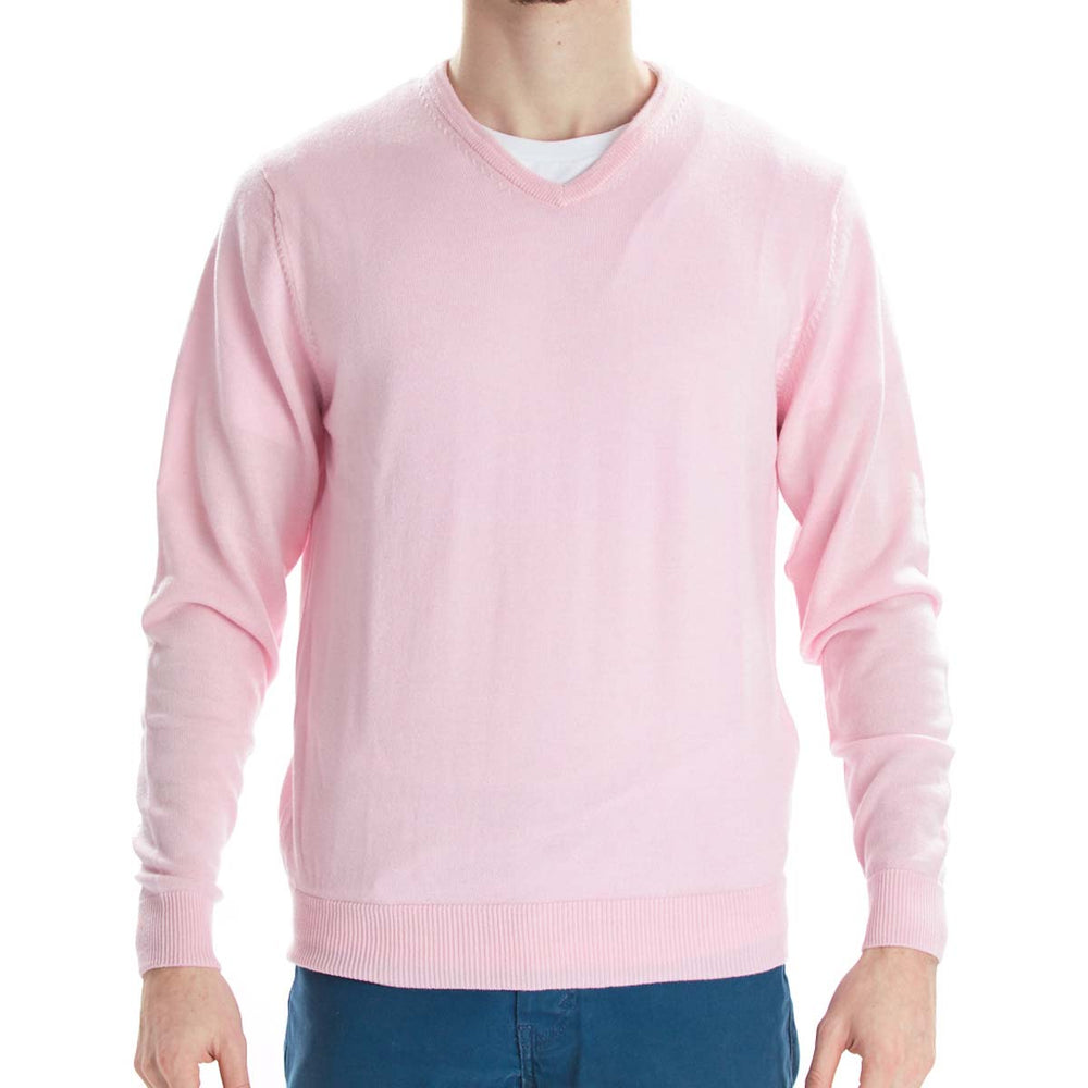 Merino V-Ausschnitt - Pink