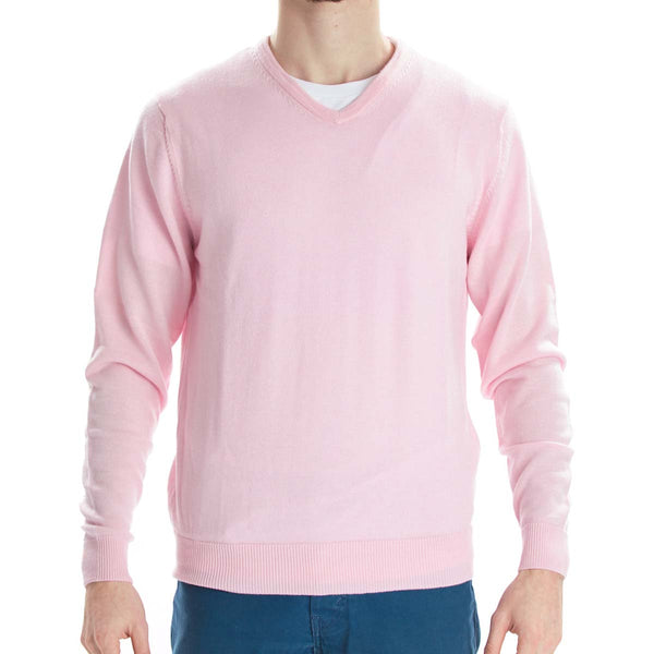 Merino V-neck - Pink