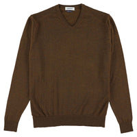 Merino V-neck - Tobacco