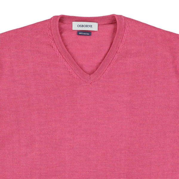 Merino V-Ausschnitt - Watermelon