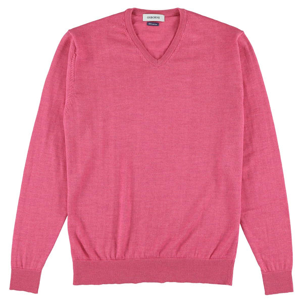Merino V-Ausschnitt - Watermelon