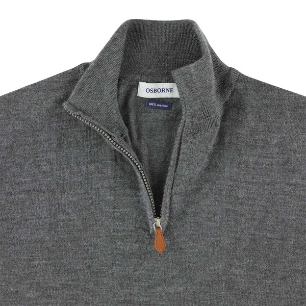 Merino quarter zip - Dark Grey