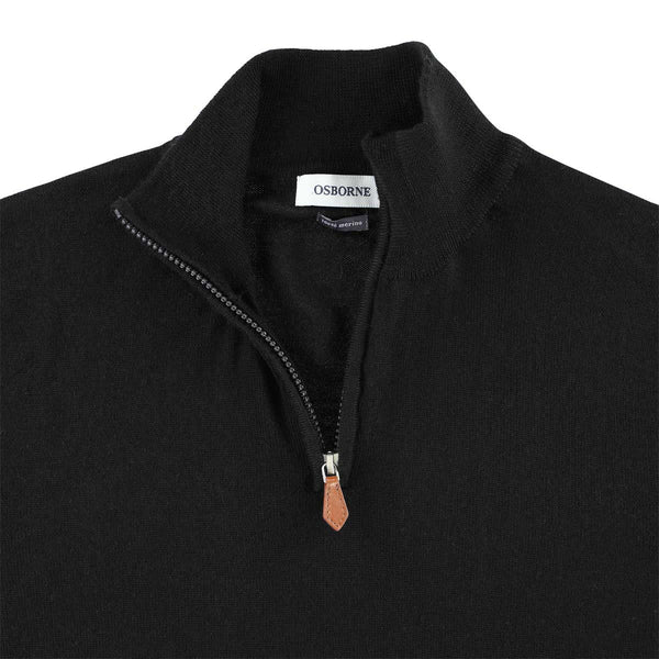 Merino quarter zip - Black
