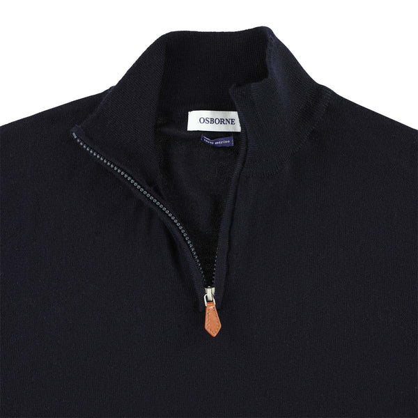 Merino quarter zip - Navy