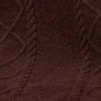 Lambswool large cable crew neck - Hickory 363