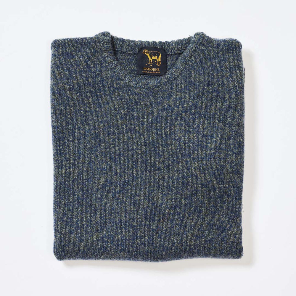 Lambswool molted crew neck - Rhapsody/Landscape