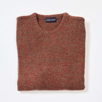 Lambswool molted crew neck - Landscape/Ember
