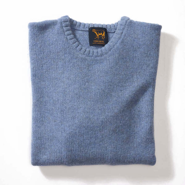 Lambswool molted crew neck - Waves 405