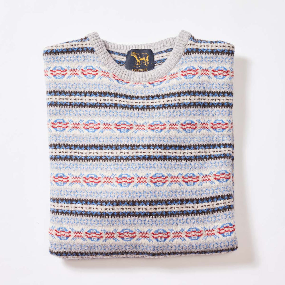 Lambswool Fair Isle crew neck - Col1