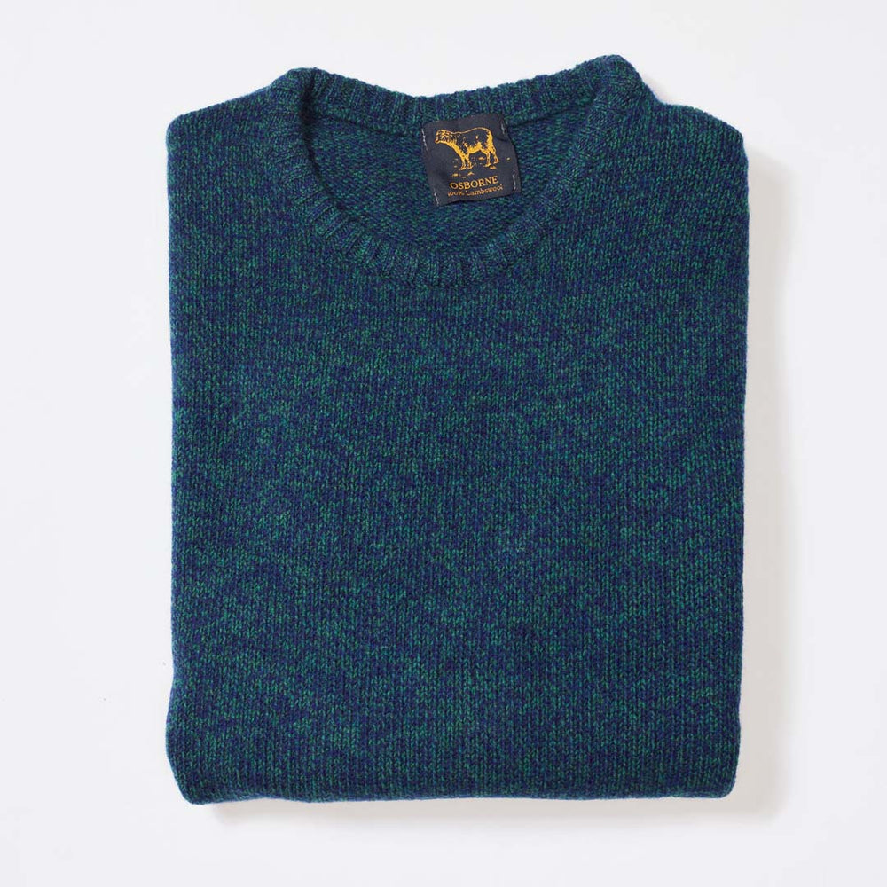 Lammwolle gemolkener Rundhalsausschnitt - Cossack/Dark Cobalt