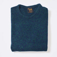 Lammwolle gemolkener Rundhalsausschnitt - Cossack/Dark Cobalt